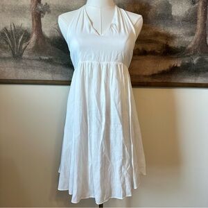 Altar'd State Ivory White Halter Midi Dress